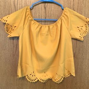 off the shoulder womens cropped shirt